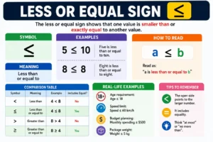 less or equal sign