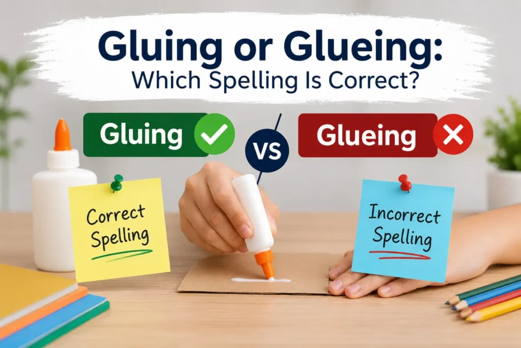 Gluing or Glueing