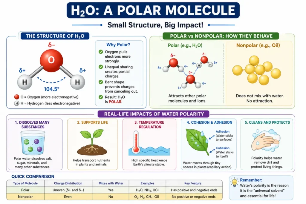 is h20 polar or nonpolar