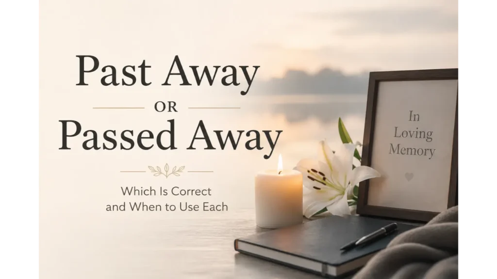 past away or passed away