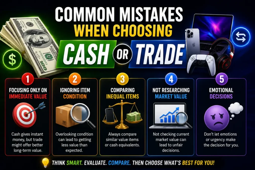 Common Mistakes When Choosing Cash or Trade
