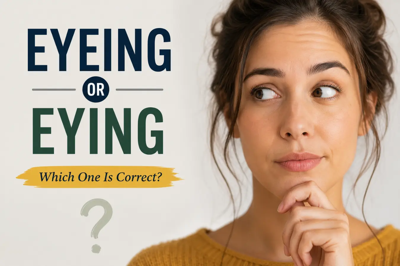 eyeing or eying