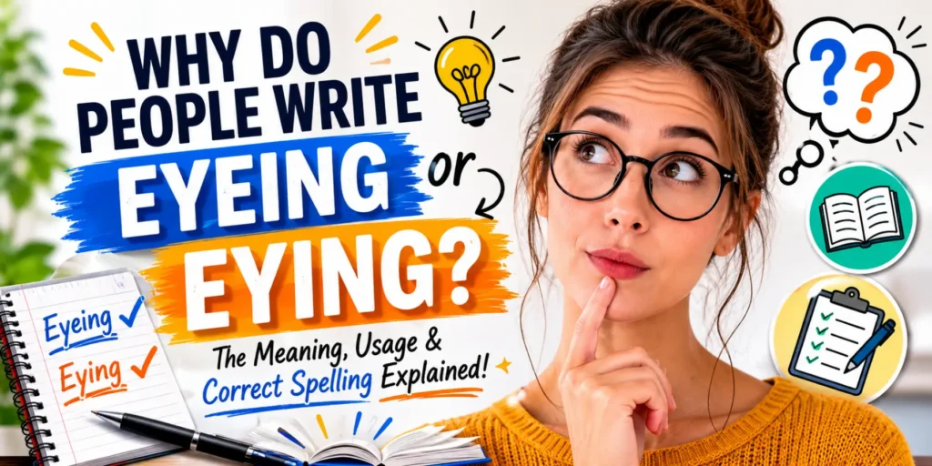 Why Do People Write Eyeing or Eying
