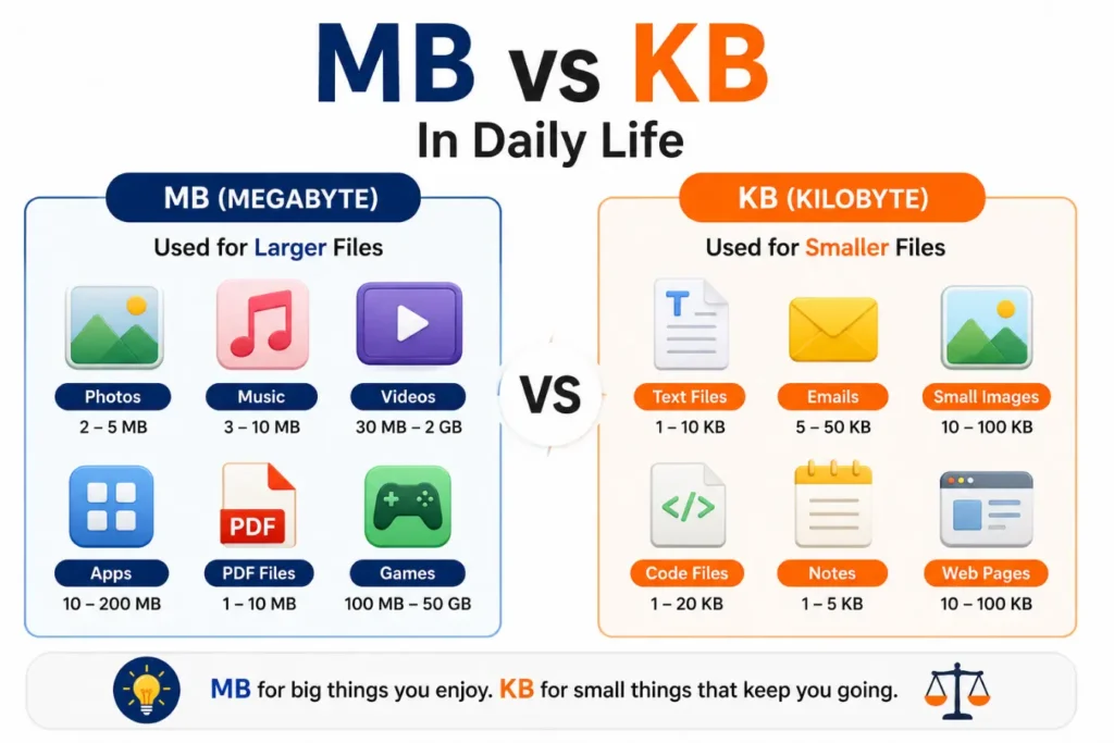 MB vs KB in Daily Life
