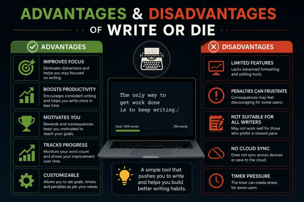Advantages and Disadvantages of Write or Die