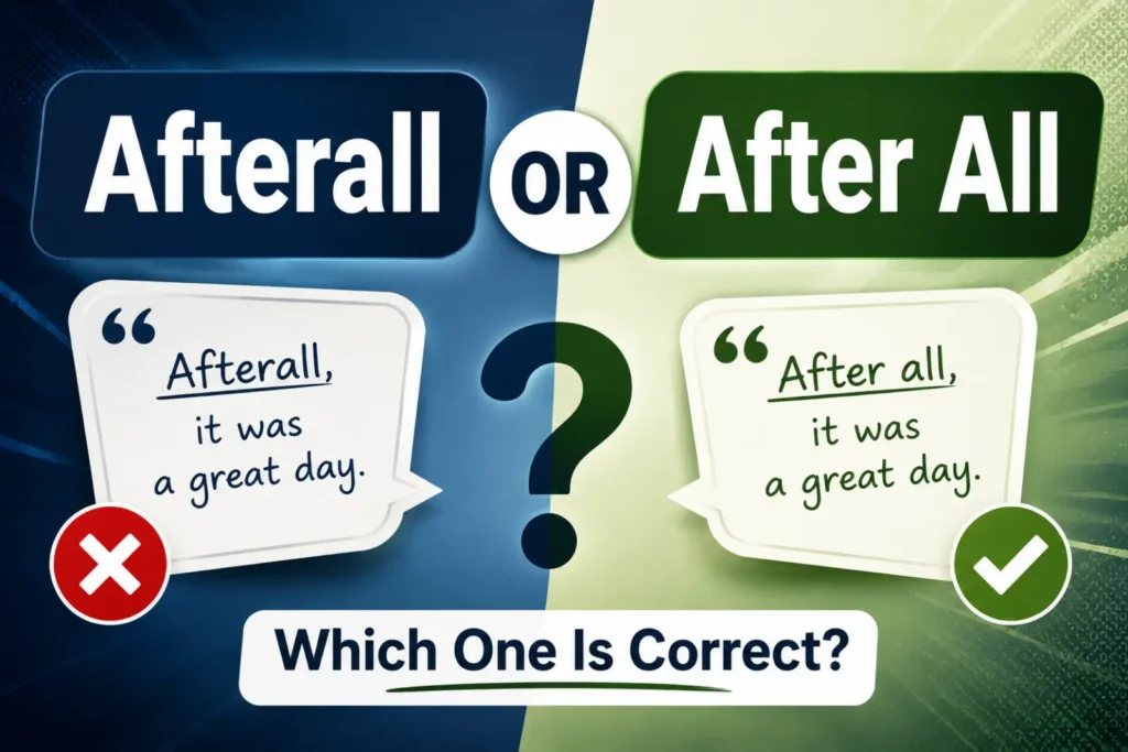 Afterall or After All