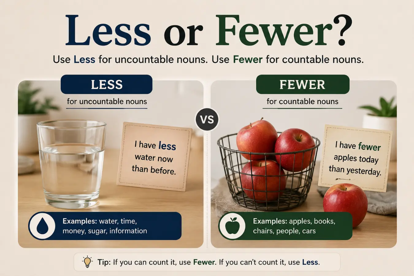 Less or Fewer