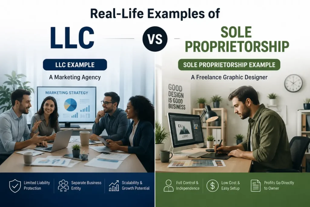 Real-Life Examples of LLC vs Sole Proprietorship