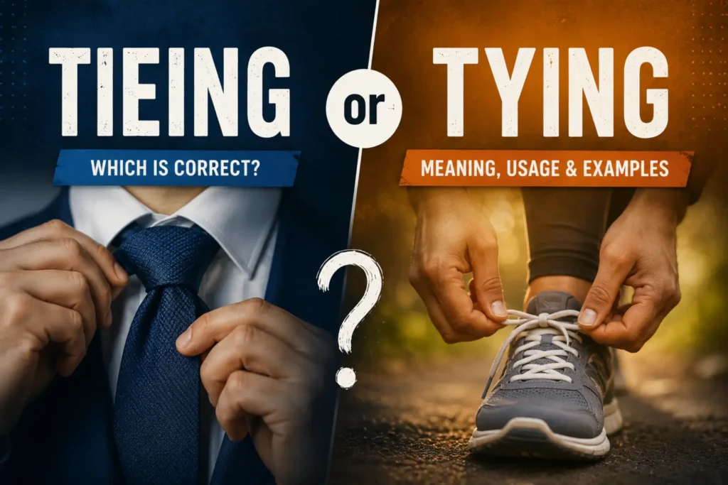 Tieing or Tying