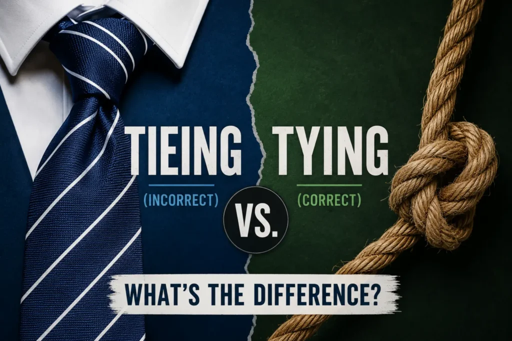 tieing or tying